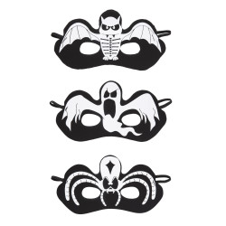 Škraboška Halloween černá